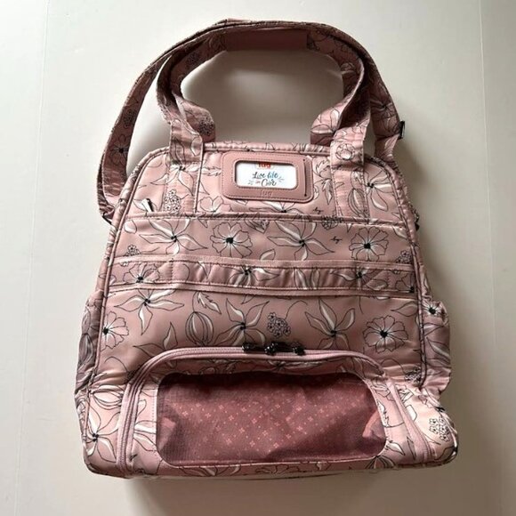 Lug Puddle Jumper LE Convertible Tote Bag Sketch Floral Blush Work/Gym/Travel - Picture 13 of 15